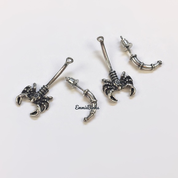 ✨3for$38  New Antiqued Scorpion Earring Jackets ~ Scorpion Jacket 2 Pc Earrings - Picture 2 of 9